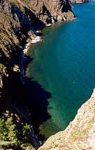 Lake Baikal - view from the coastal cliffs.