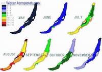 Water temperature in  Lake Baikal.