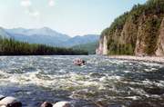 Rafting down Oka river 