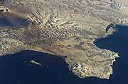 Space photo of the Kamchatka peninsula