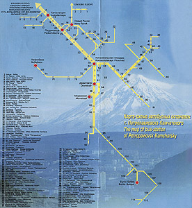 Transport scheme of Petropavlovsk-Kamchatsky