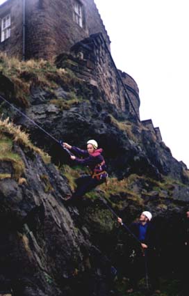 Climbing Edinbourgh Castle