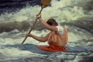 White water kayaker at the Grand Losevo Rapid