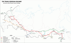 The route of Transsib.