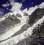 Gebler glacier on the opposite side of the Beluha mt.  Kazakhstan territory.