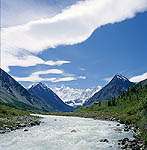 Akkemsky river and Beluha mt.