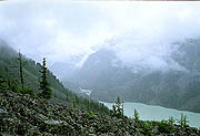 Kucherlinskoe lake covered with fog