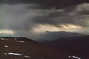 Thunderstorm in mountains