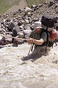 River-crossing with ropes