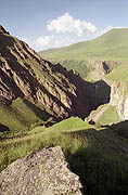 Canyon of the North Narzanes, to the north from Mt Elbrus