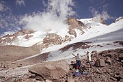 Camp ground at the foot of Mt Elbrus