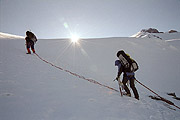 Ascent to the western slope of Mt Elbrus