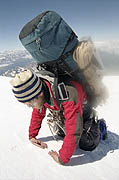 Ascent to the western slope of Mt Elbrus