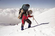 Ascent to the western slope of Mt Elbrus