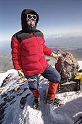 Climber on the West Summit of Mt Elbrus