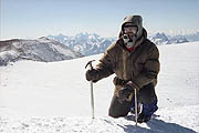 Climber on the West Summit of Mt Elbrus