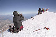 Climber on the West Summit of Mt Elbrus