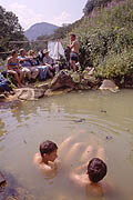 Taking bath in the Timonovskie Springs