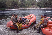 Rest on a beach of the Avacha