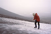 Climbing snowy slopes