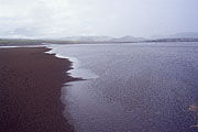 A pool of melt water in volcanic desert