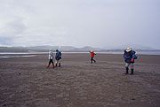 Windy volcanic desert