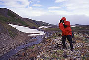 Taking pictures in the caldera