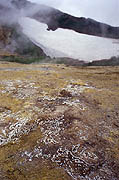 Snow and boiling sulphur are close together.