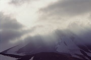 Light show over the Avacha volcano.