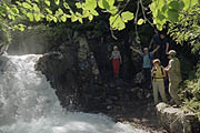 Beautiful waterfall in Kamchatka