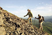 Ascent to a hill in Kamchatka