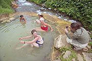 Bathing in natural springs in Kamchatka