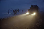 Driving by off-road truck in Kamchatka