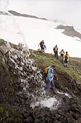 Beautiful waterfall in Kamchatka