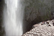 Beautiful Vilyuchinsky waterfall in Kamchatka