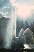 The famous Samson fountain in the park of Peterhoff