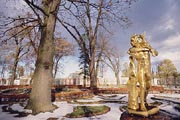 Monplezire Palace. Late autumn in the park of Peterhoff