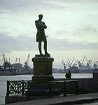 Monument to Kruzenshtern, the first russian captain who sailed around the world