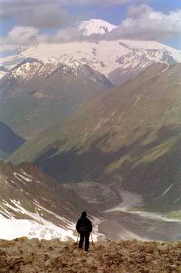 A look to mt.Elbrus from Adyl-Su Gorge