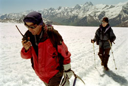 Maura Reinolds and her guide Soltan on the mt.Elbrus ascent