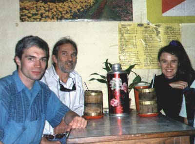 Gary, Kathy and Yegor meeting in Kathmandu 8 years later.