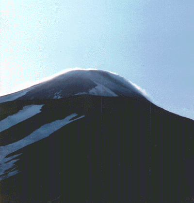 Insight to Avacha volcano just before sunrise