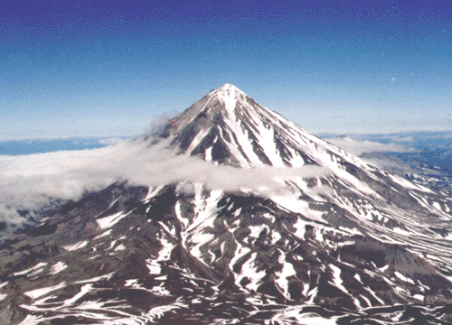 Koryak volcano in late July 1999