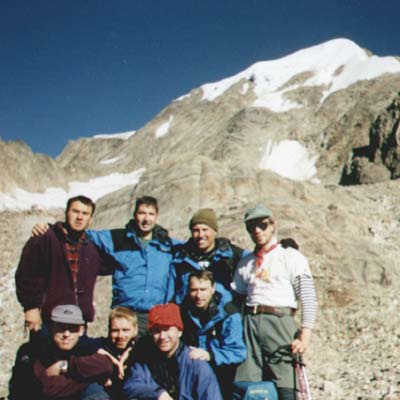 British Army Himalayan expedition members and WR after peak Paldor climb.