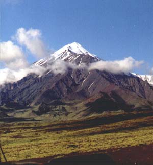 Tolbachik volcano from the basecamp